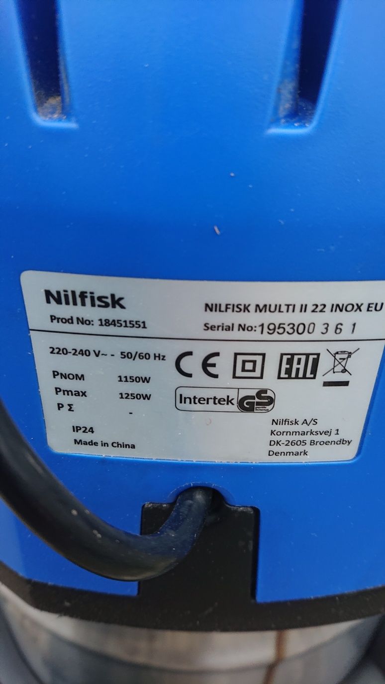 Професійний пилосос Nilfisk MULTI II 22 INOX