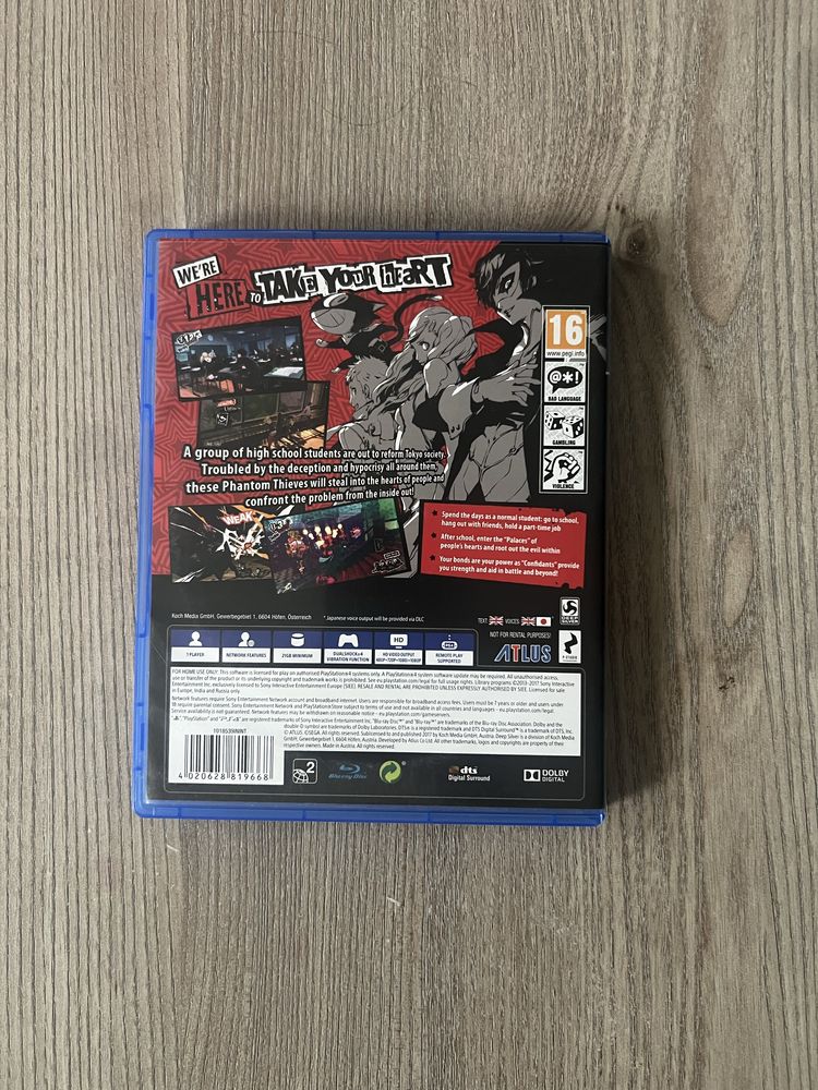 P5 Persona5 gra na konsole ps4