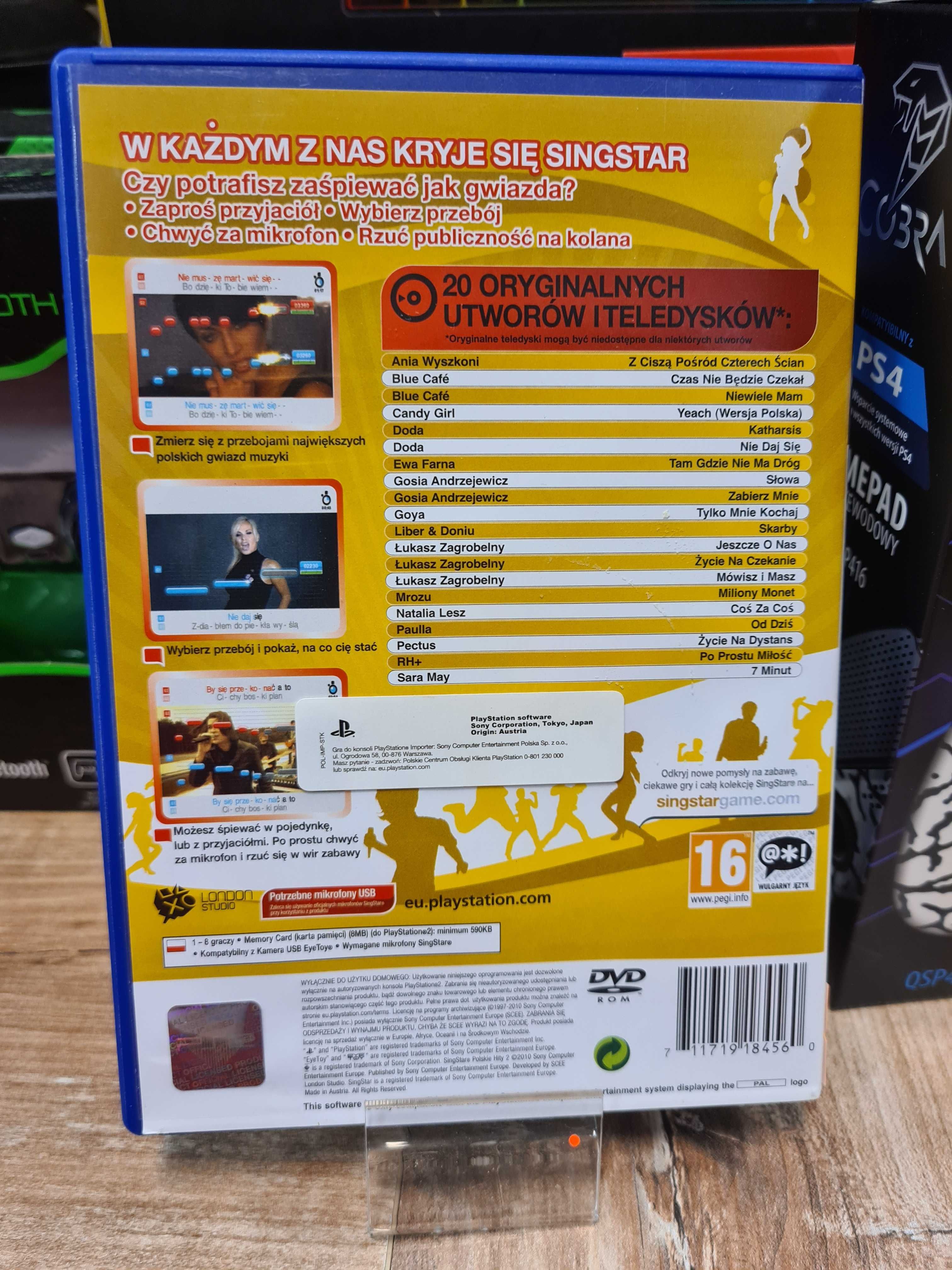 SingStar Polskie Hity 2 PS2, Sklep Wysyłka Wymiana