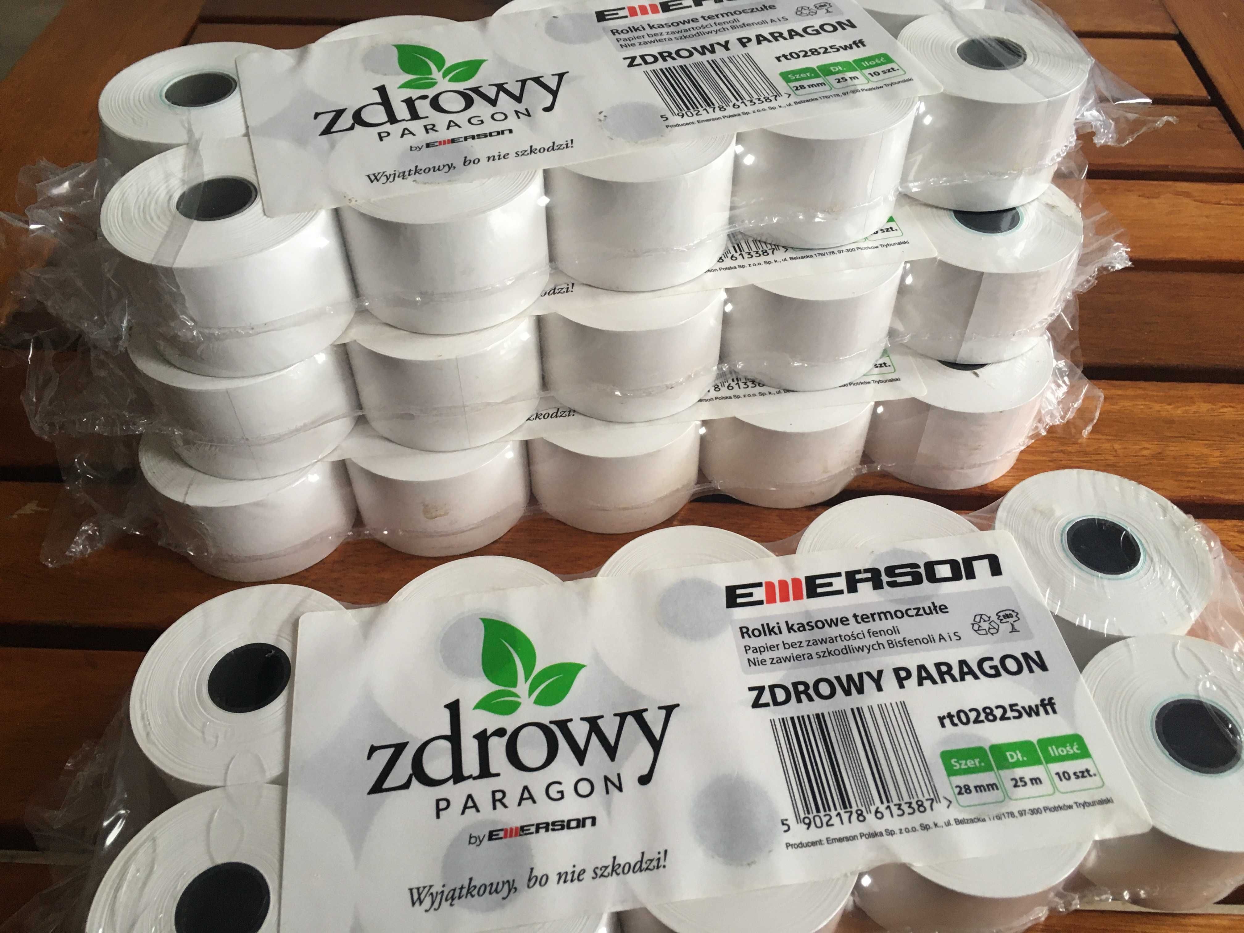 ROLKI KASOWE TERMOCZUŁE termiczne EMERSON 28mm x 25m 40 sztuk