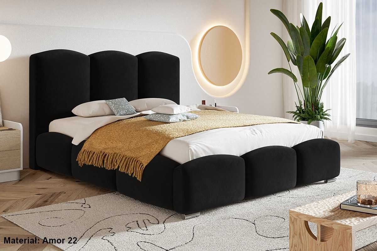 Łóżko tapicerowane bubble bukla HILTON 160x200 180x200 200x200 pojemni