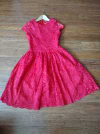 Sukienka czerwona r.164