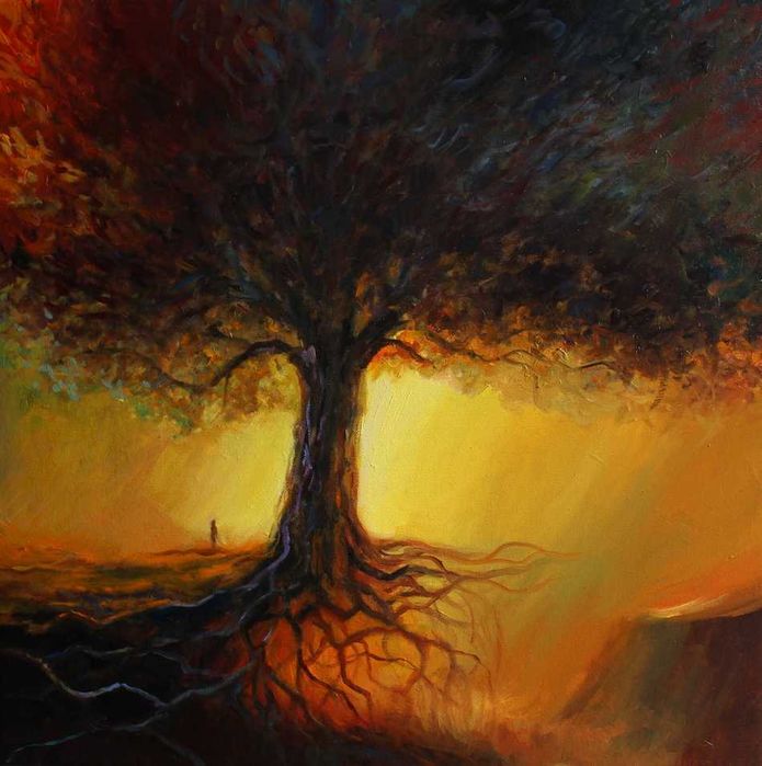 Obraz olejny "Drzewo Życia" 50x50