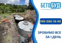 Будівництво септиків, канализации дренажние колодци, вигрибние ямы ж/б