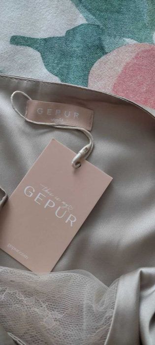 Gepur сатинова сукня S-M з мереживом