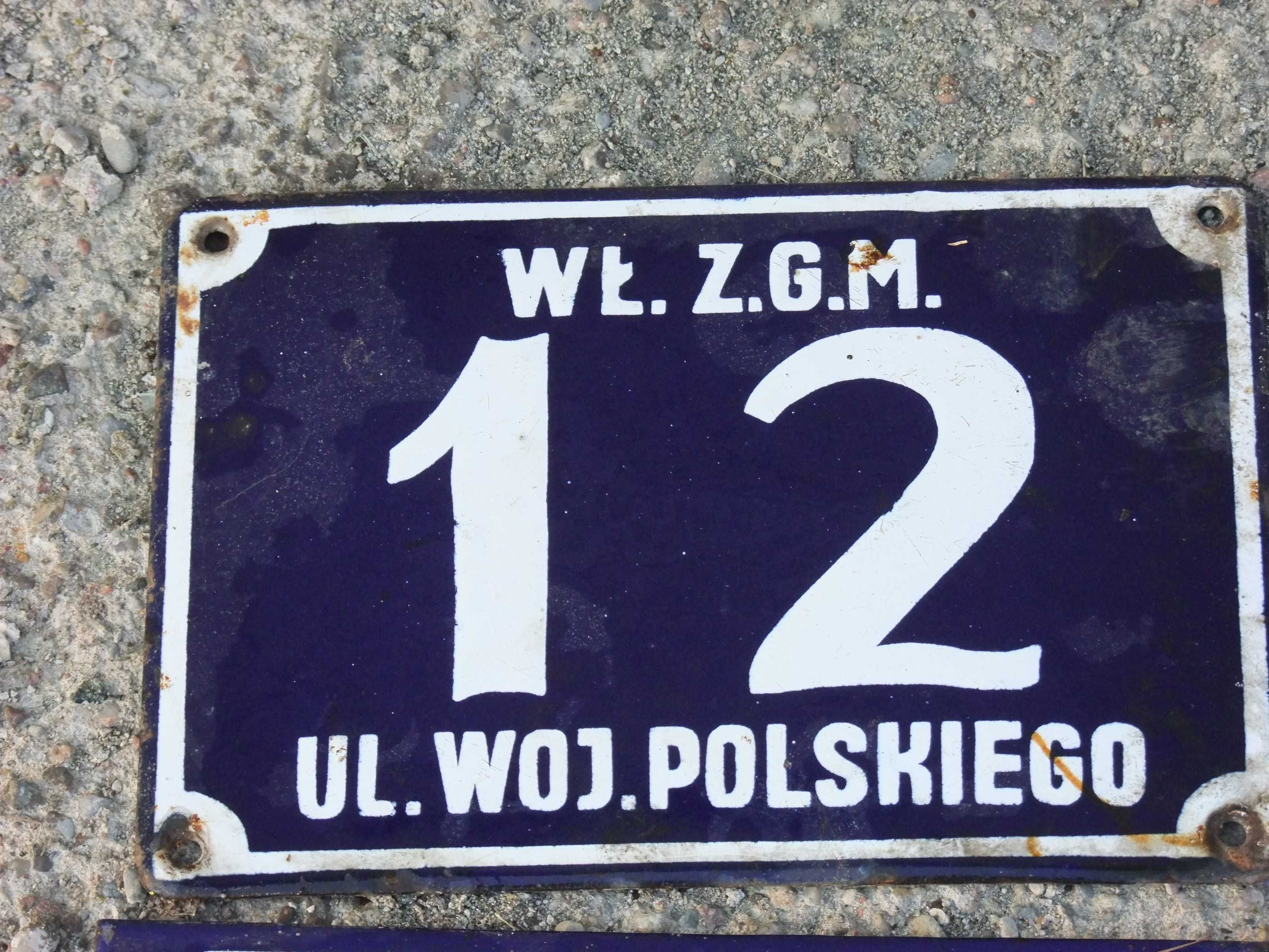 tabliczka z numerem domu PRL