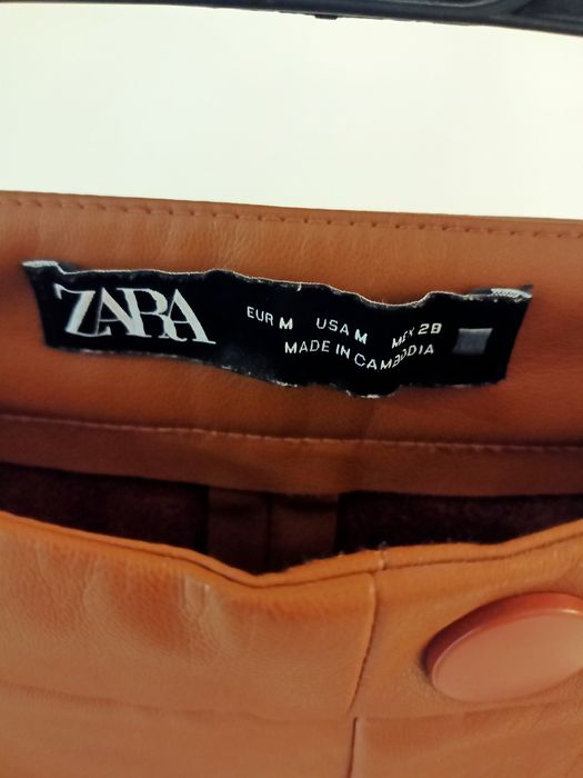 Spodnie z ekoskóry Zara r. M