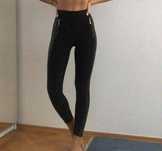 Legginsy + skóra (S/M) złote suwaki