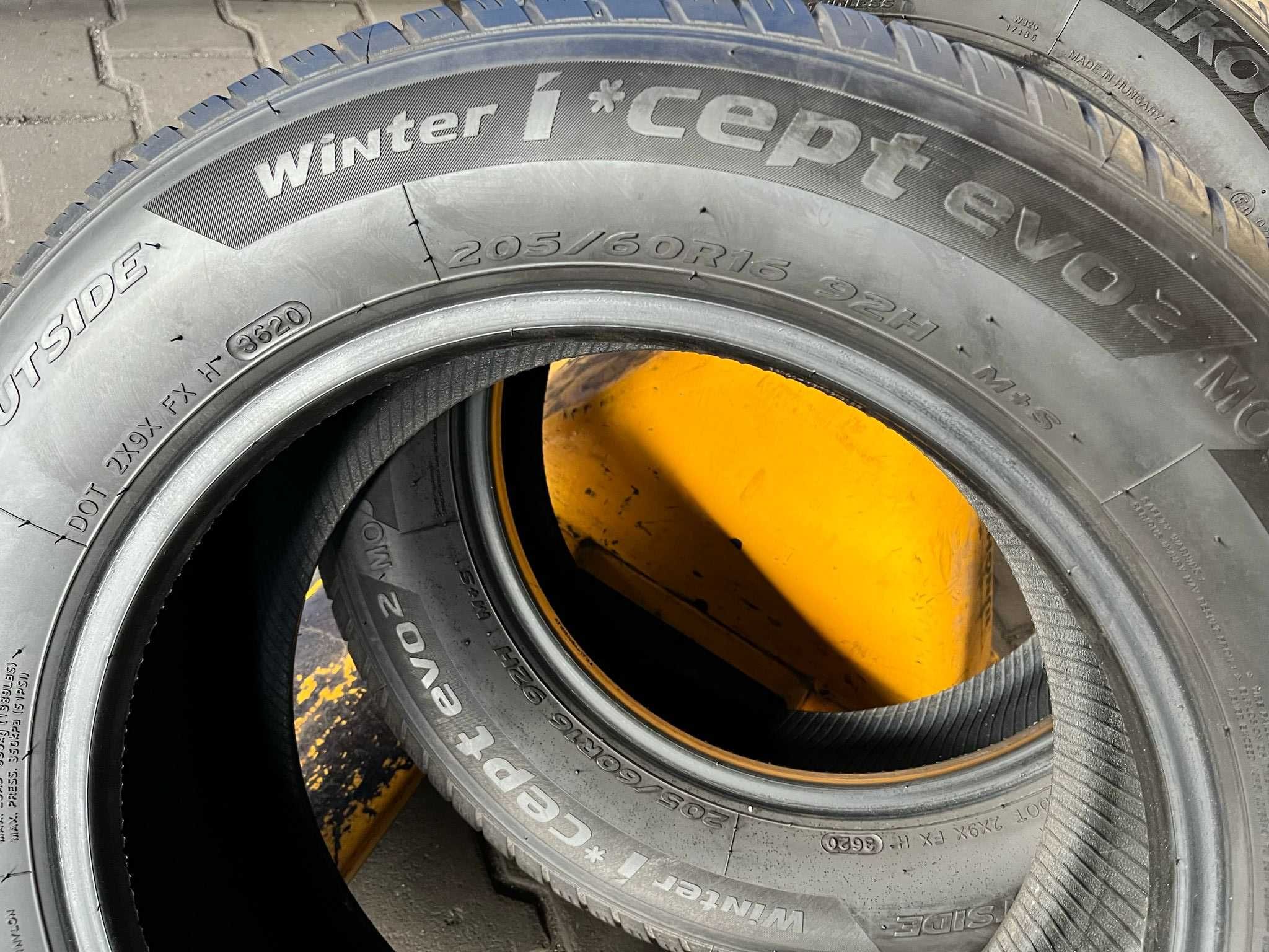 Opony zimowe 2x 205/60 R16 Hankook Winter icept evo2 #3684