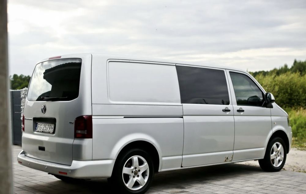 VW T5 Lift long 2.0 TDI 140KM 2x boczne drzwi