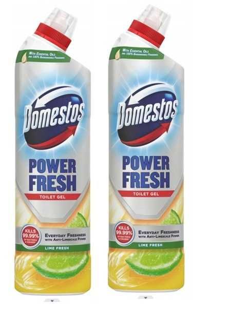 Domestos Żel do WC Toalet Power Fresh LIME 750ml x 2