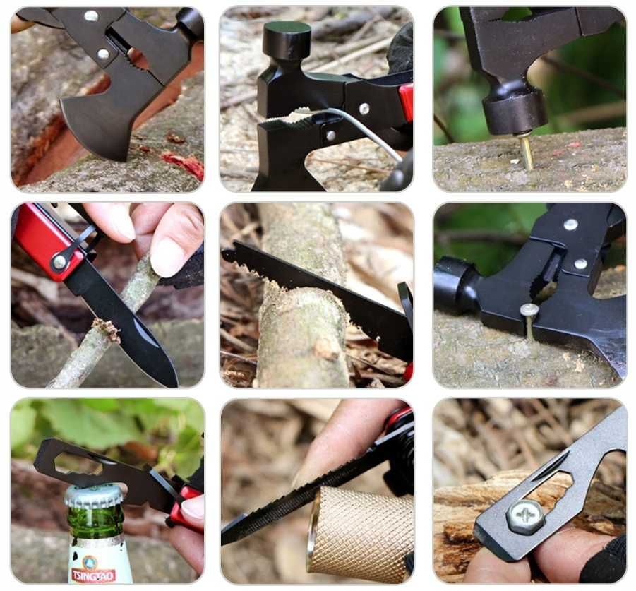 Narzędzie Wielofunkcyjne Wojskowe Survival Multitool + KARTA PRZEŻYCIA