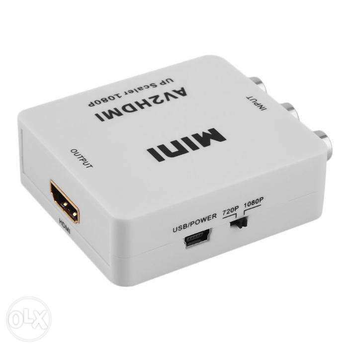 (NOVO) Conversor AV/3RCA para HDMI - Branco