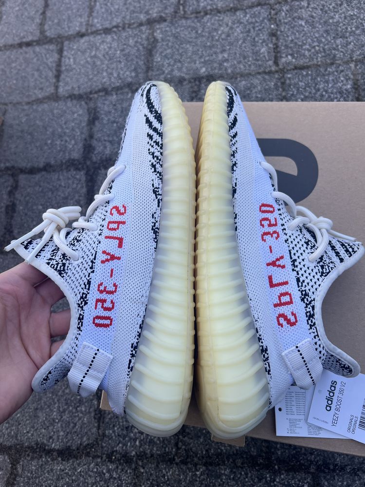 Adidas Yeezy Boost 350 V2 Zebra sneakersy niskie czarno białe 44 2/3