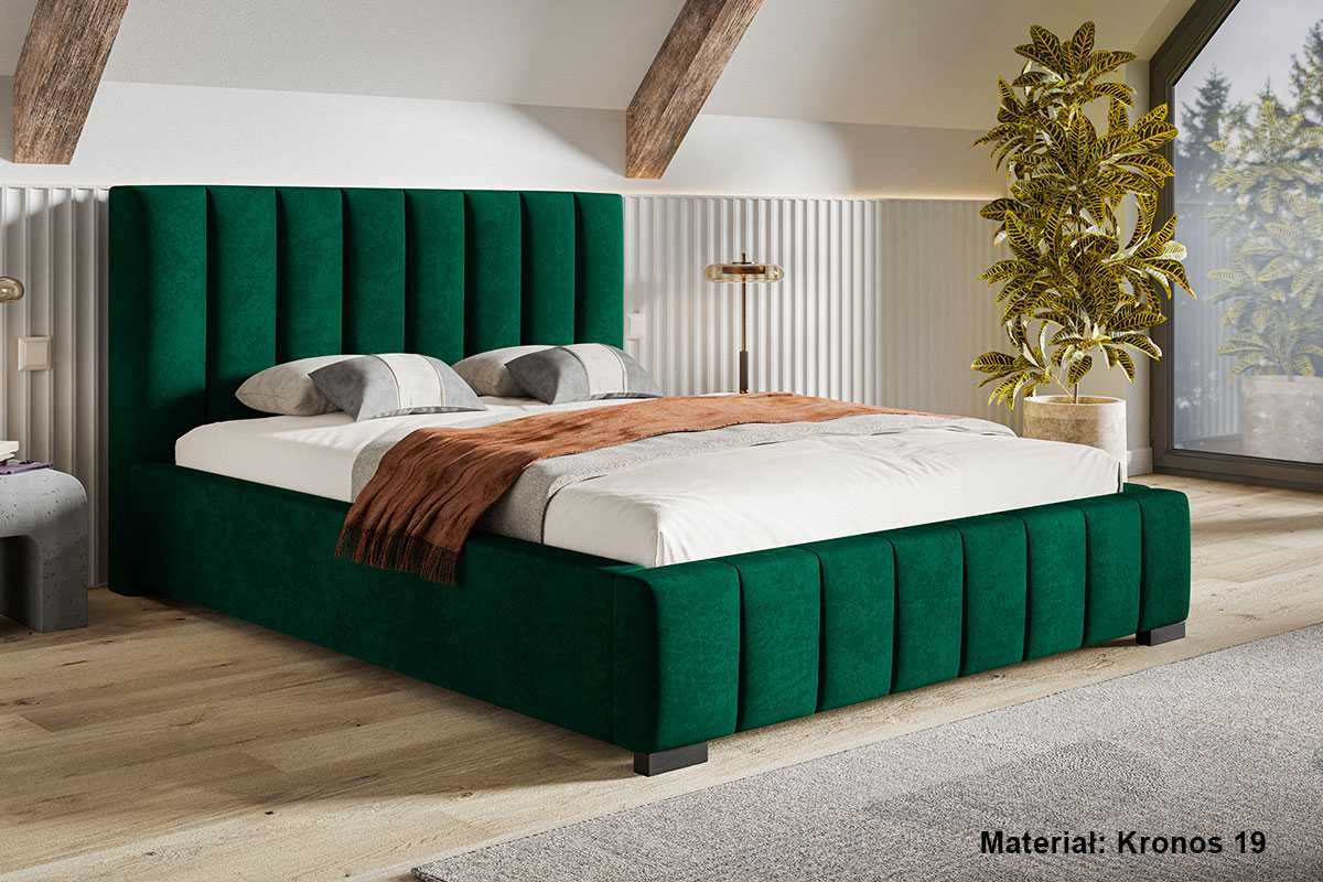 Łóżko łóżka tapicerowane VIGO 120/140/160/180/200x200 STELAŻ POJEMNIK