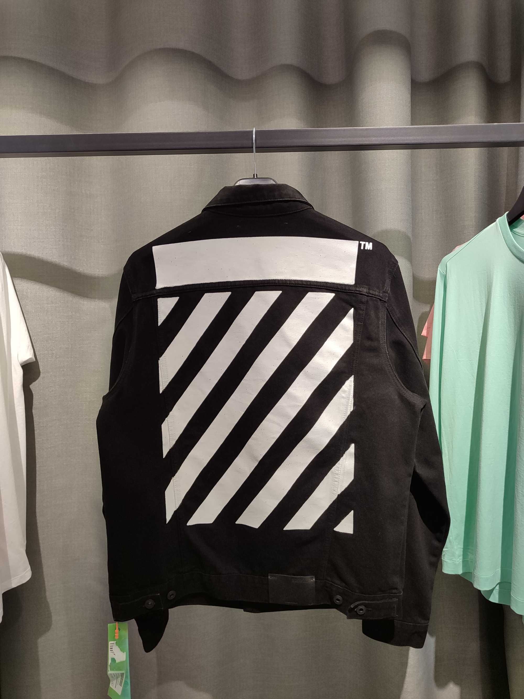 Джинсова куртка OFF-WHITE Diag-Stripe Denim Jacket Black