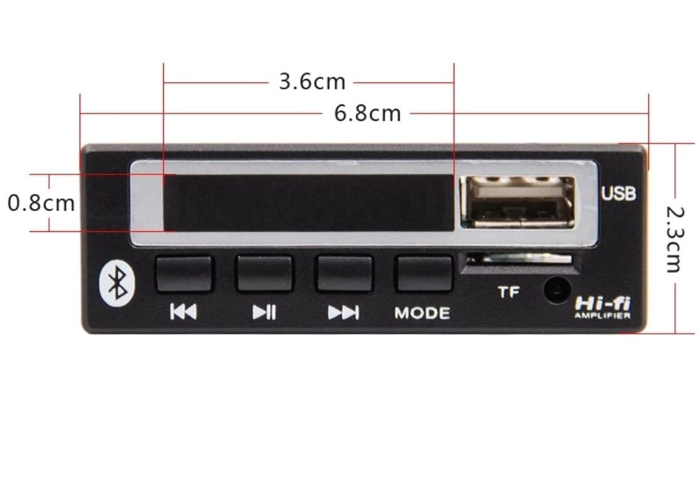 аудиомодуль USB TF FM Bluetooth 5,0 MP3 WMA wav-декодер . БЛЮТУЗ