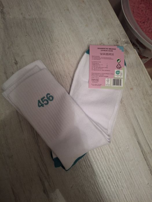 Skarpetki Squid game z napisem 456 rozmiar 43-45