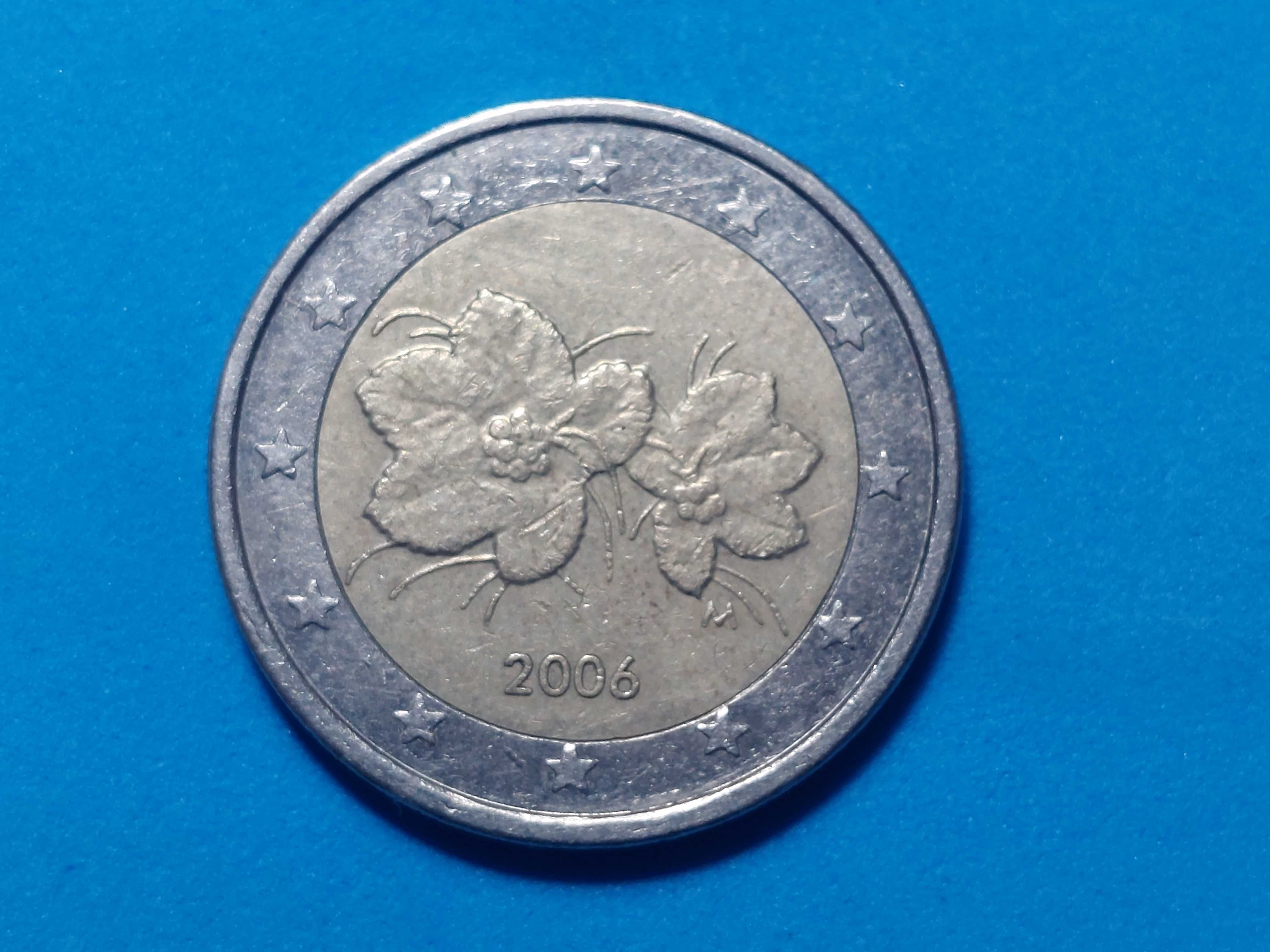 Moeda 2 euros Finlândia 2006 com erro de cunhagem