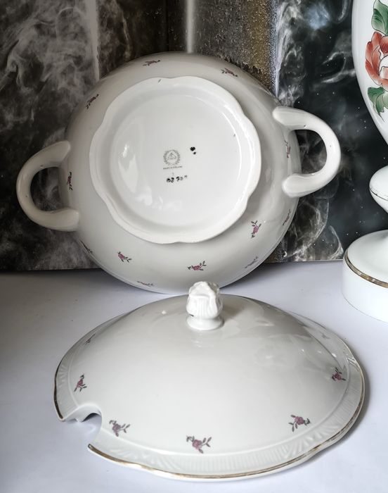 Serwis obiadowy Chodzież Szczecin róże piękna stara porcelana