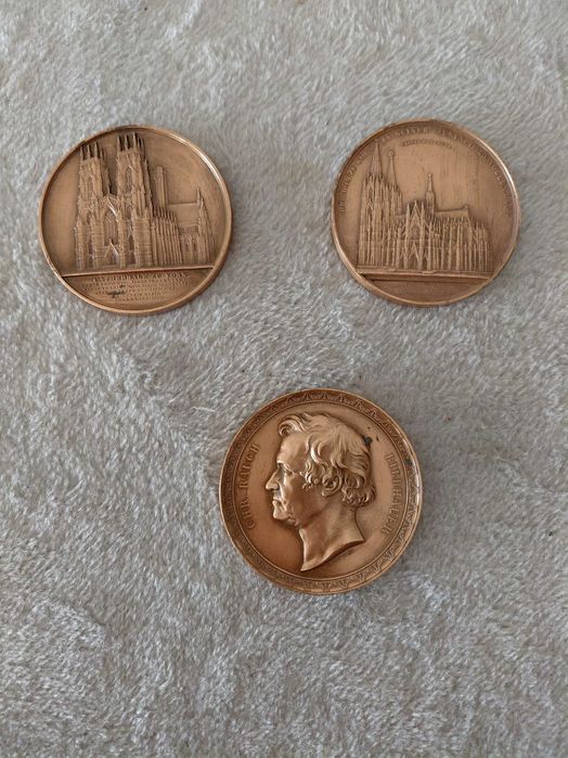 Conjunto de medalhas alemãs em cobre