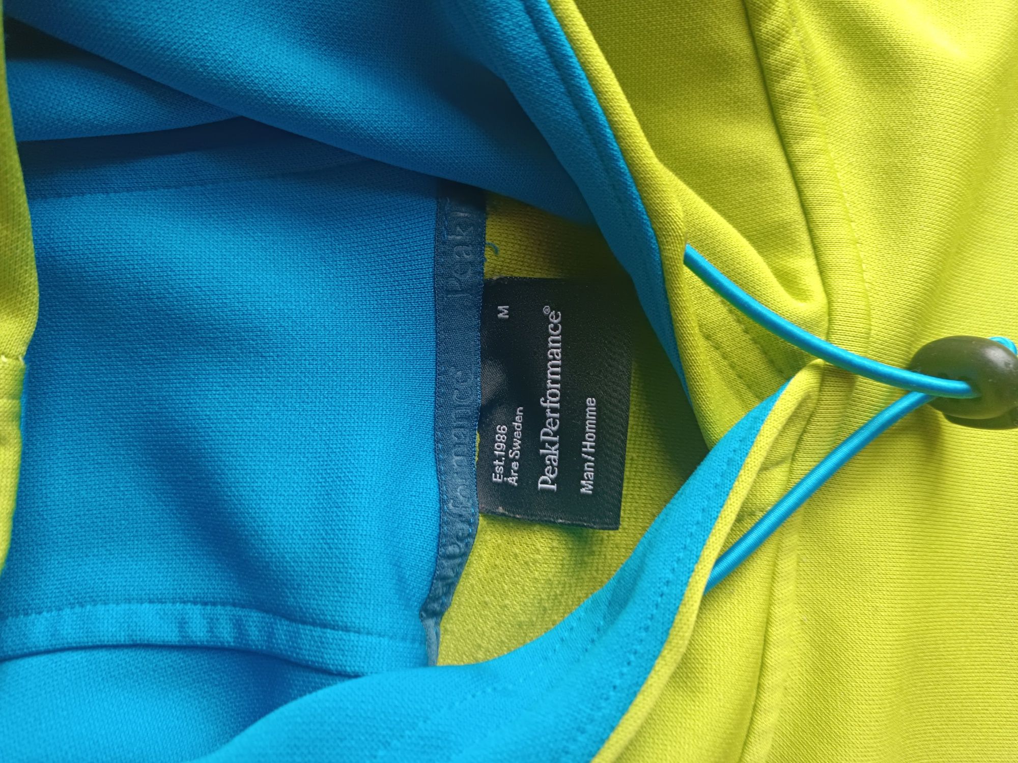 Peak Performance bluza z kapturem M zielona niebieska męska