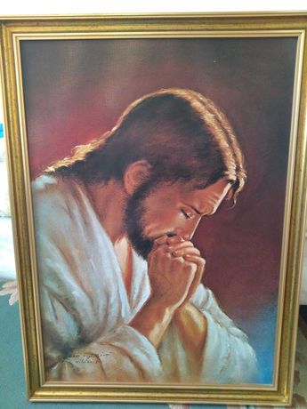 Nowy obraz Jezus frasobliwy modlący