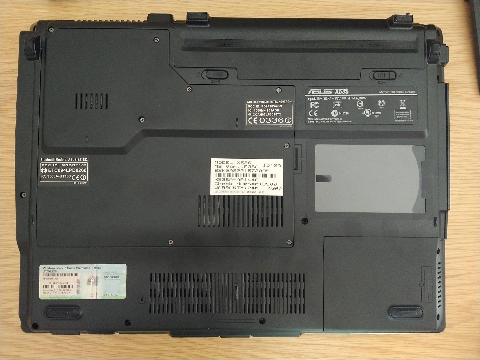 Computador ASUS x53