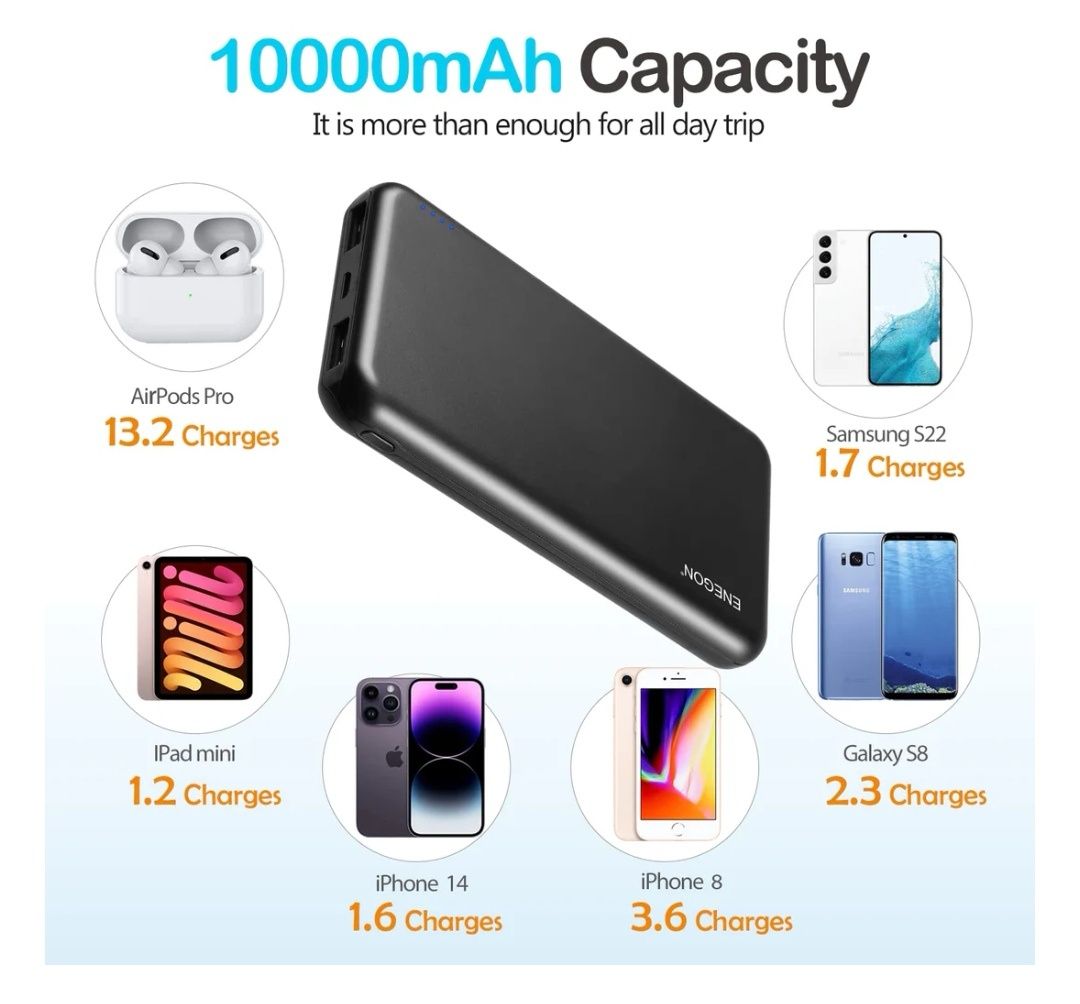 2x Powerbank 10000 mAh