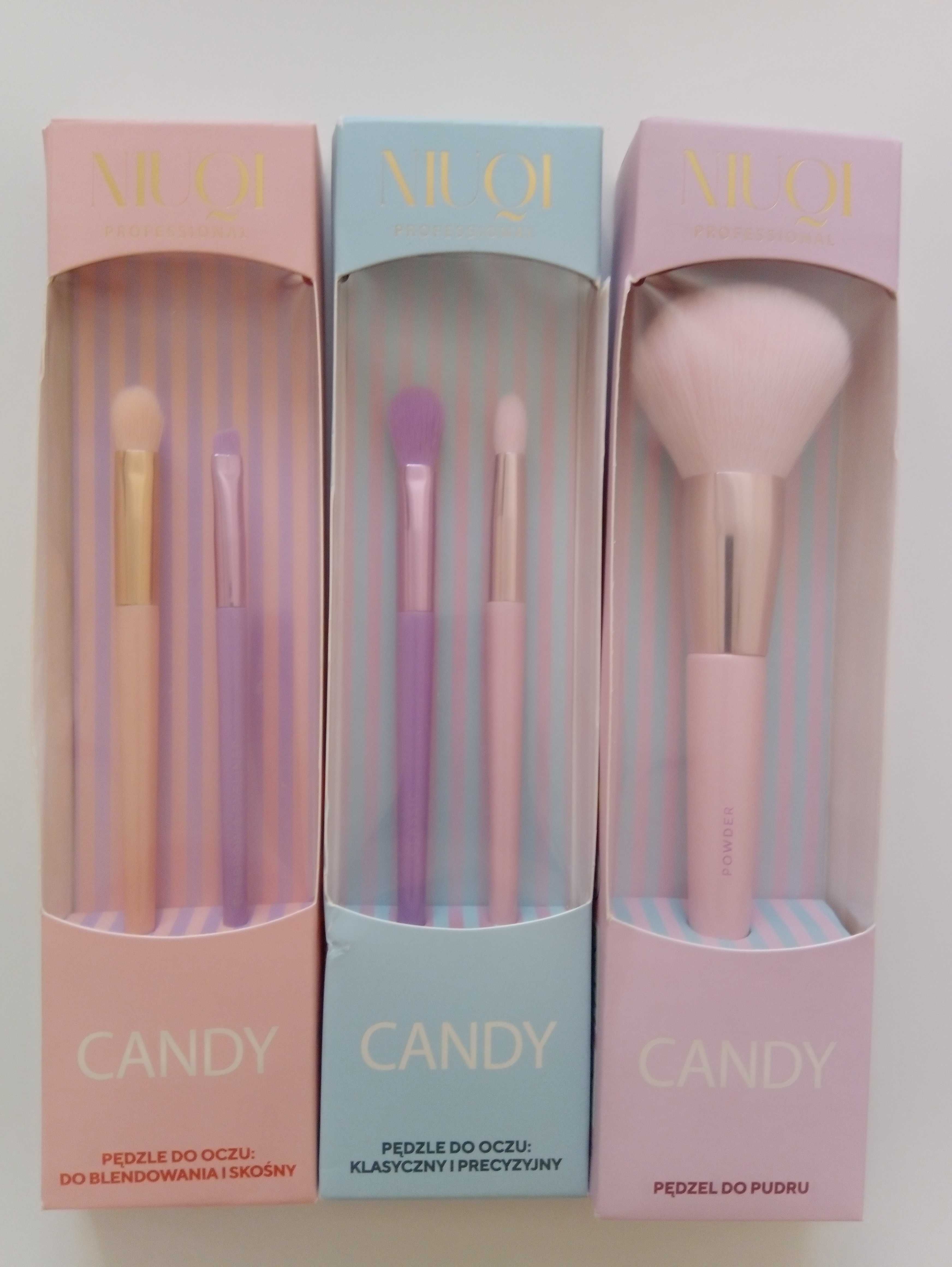 4 pędzle do makijażu oczu i 1 pędzel do pudru Candy Niuqi