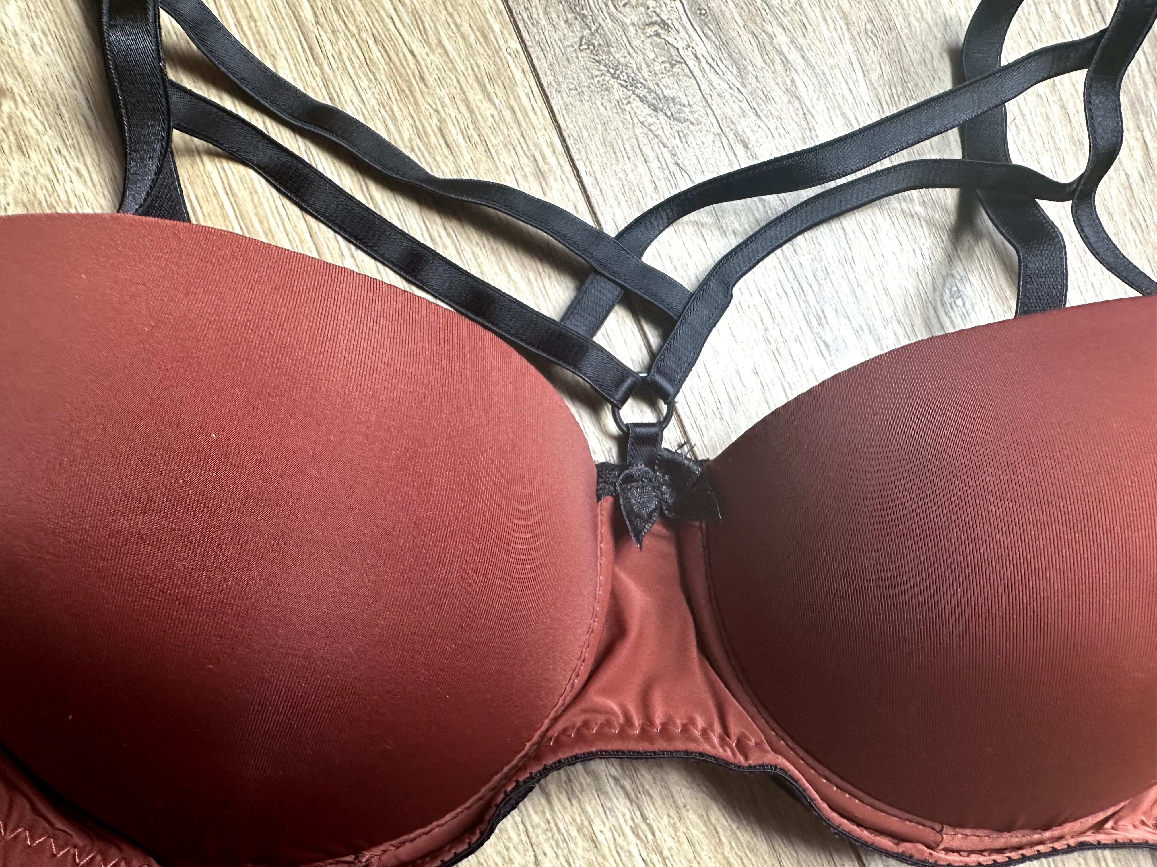 Komplet bielizny ceglasta push up 70 A\B , S