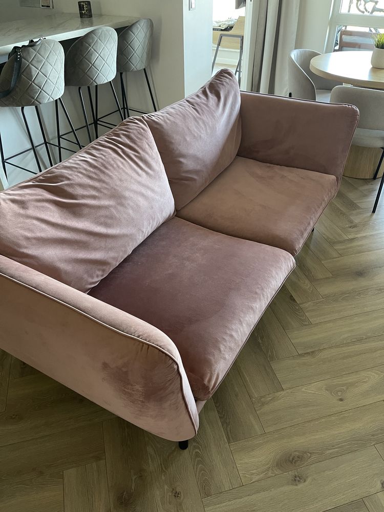 Sofa Nordic Line, tkanina FRENCH VELVET brudny róż