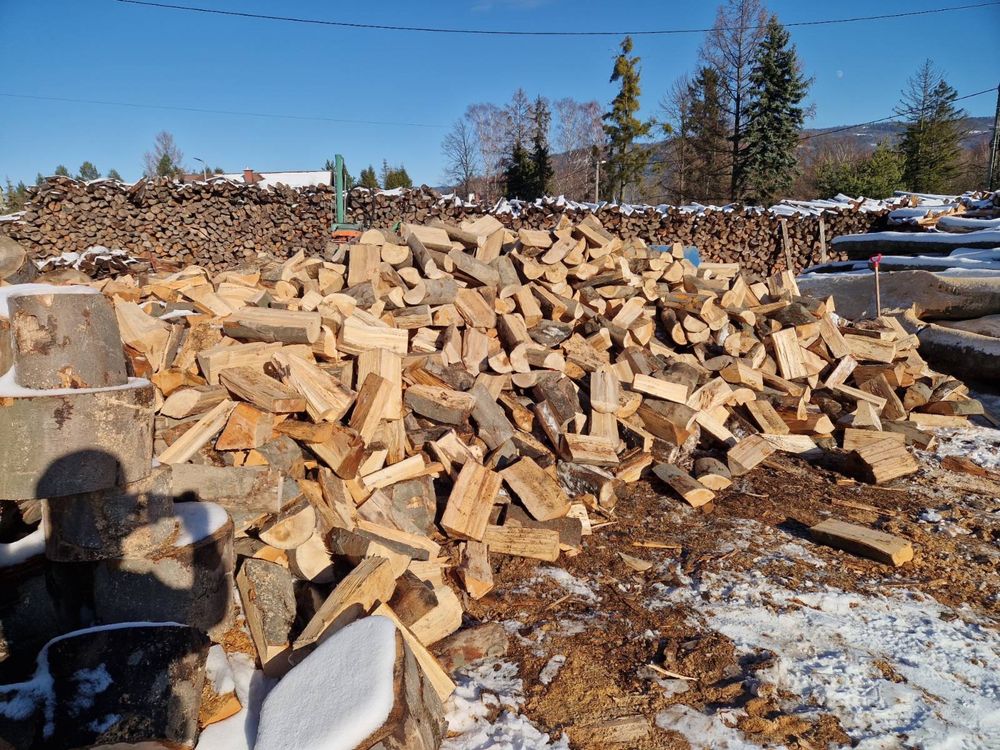 Drewno kominkowe bukowe 350zł  porąbane , pocięte Gilowice i okolice