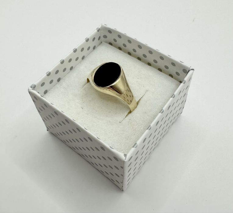 Złoty Męski Sygnet z Onyksem Pr.585 NOWY!