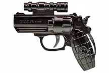 Zapalniczka Żarowa Palnik Laser Czerwony Pistolet Metalowa Rewolwer