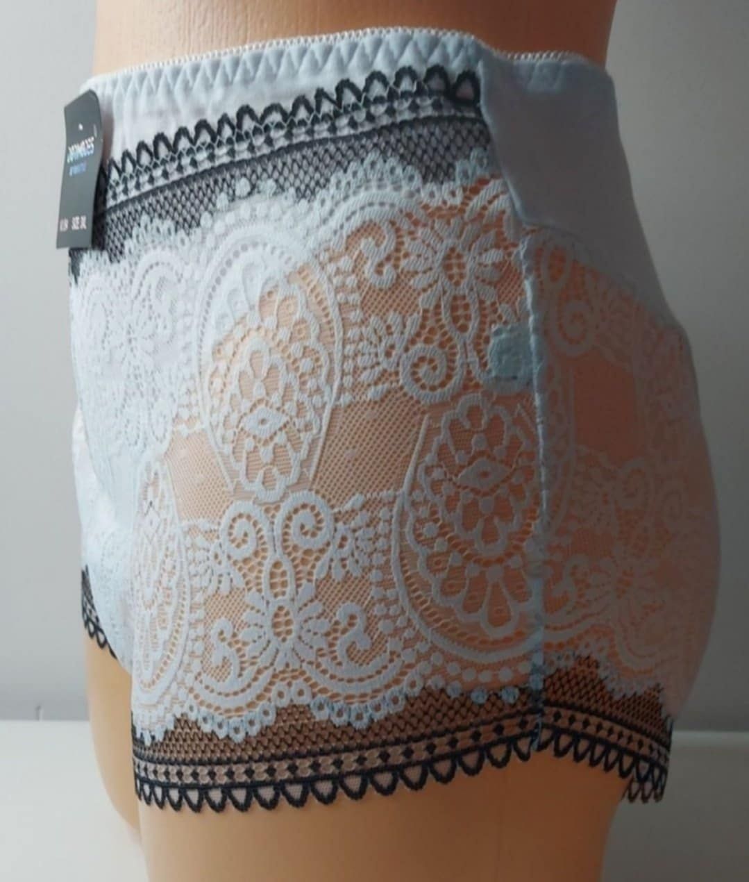 3szt Majtki Damskie 4XL Koronka Wysoki Stan Bawełniane