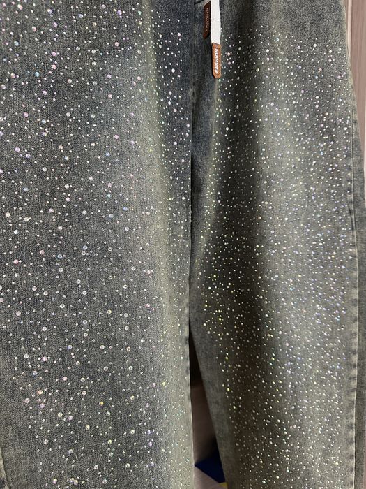 Джинси в стразах +size