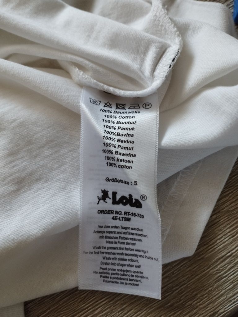 Koszulka bawełniana hiszpańskiej firmy Lois Jeans, rozmiar S, męska, n