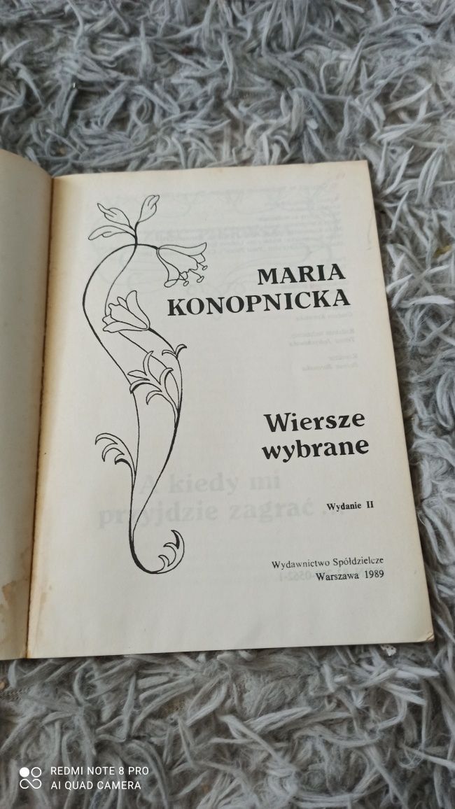 Książka Wiersze wybrane- M. Konopnicka