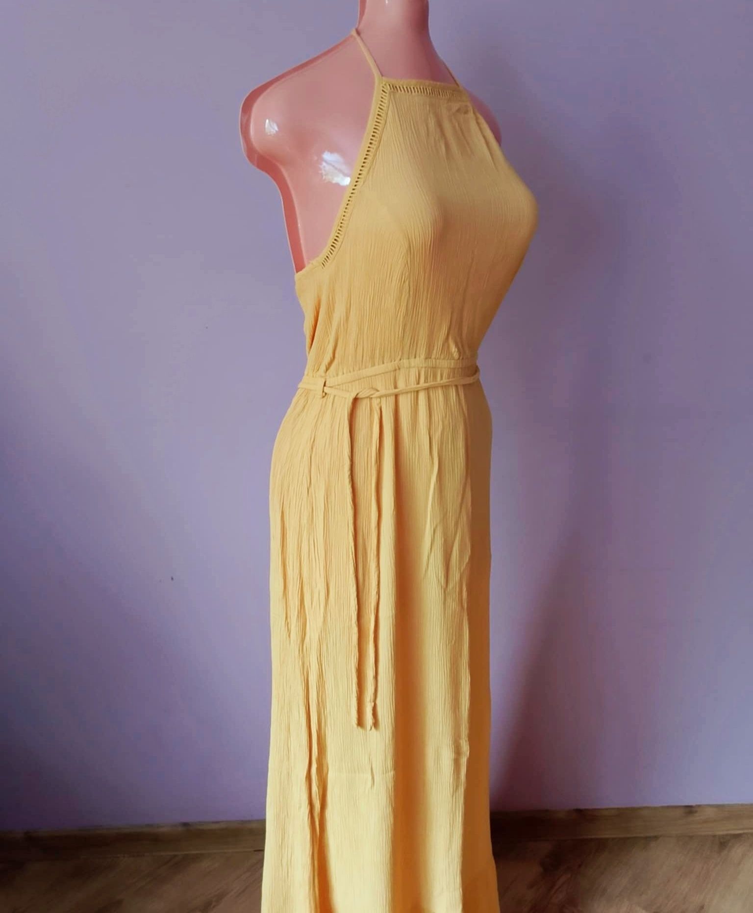 Długa żółta sukienka Miss Selfridge rozmiar XS/34