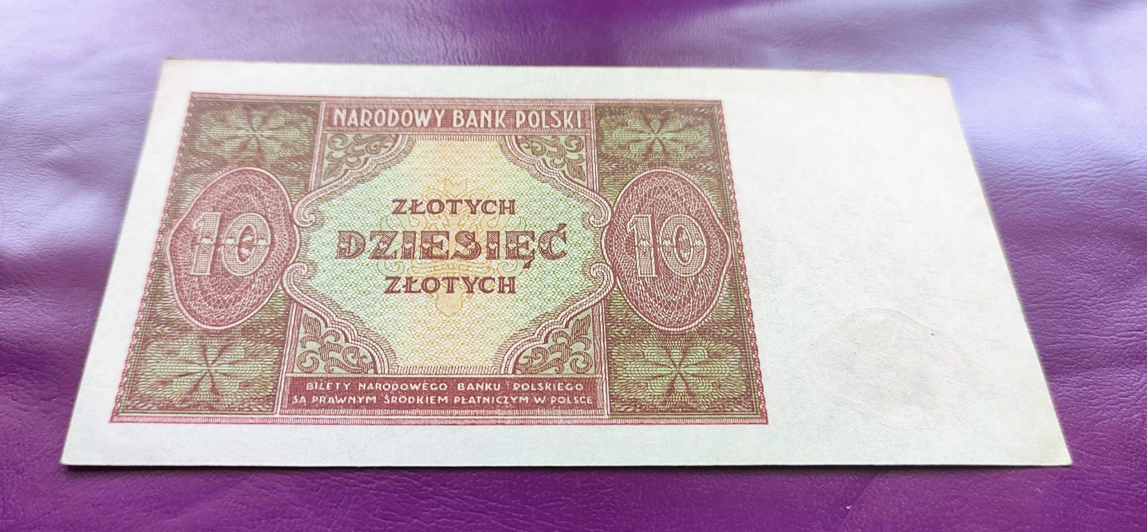 Banknot z PRL - 10 zł - 15 Maja 1946 r - Piękny stan - Okazja!!