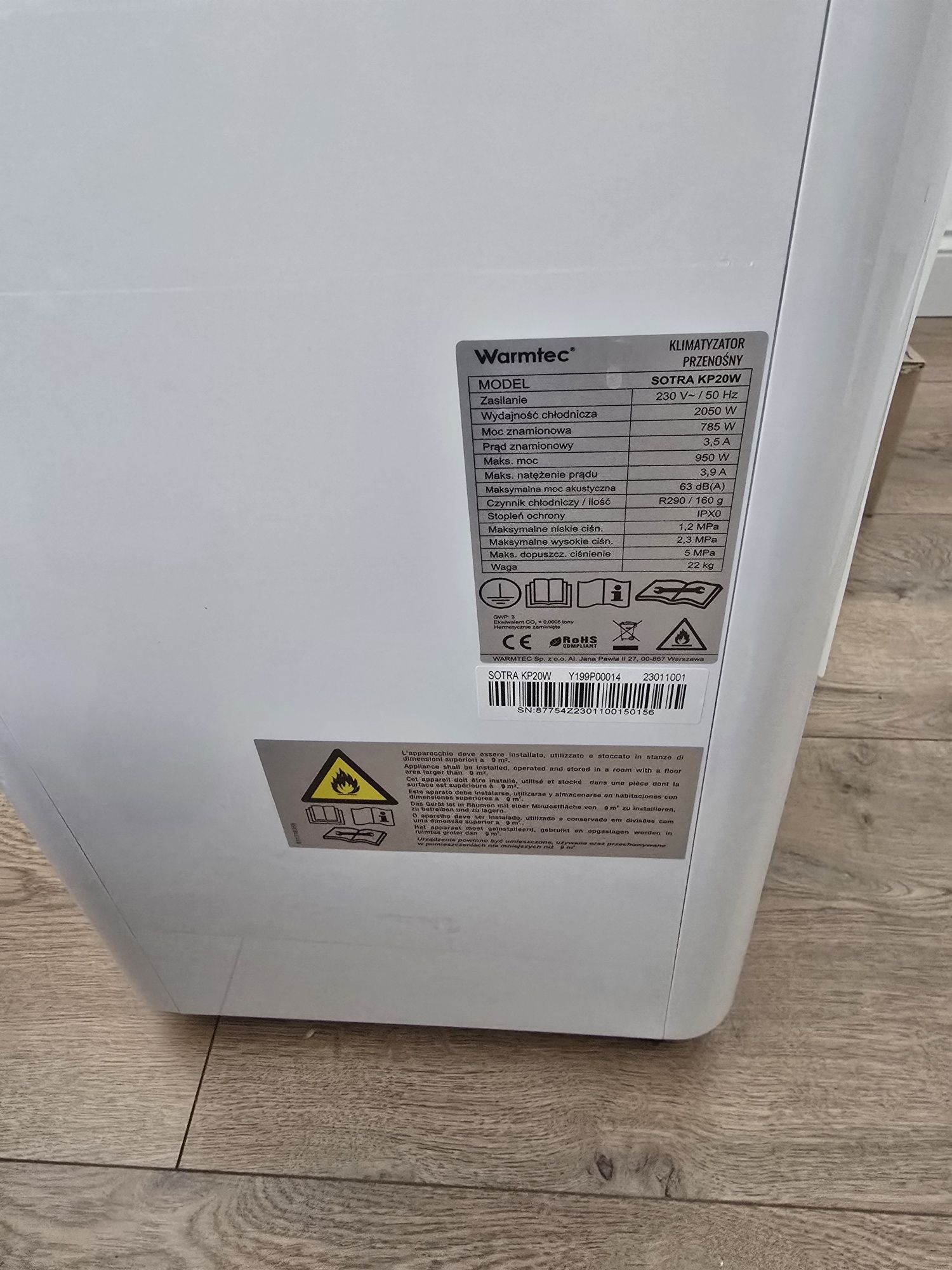 Klimatyzator przenośny Warmtec 2 KW