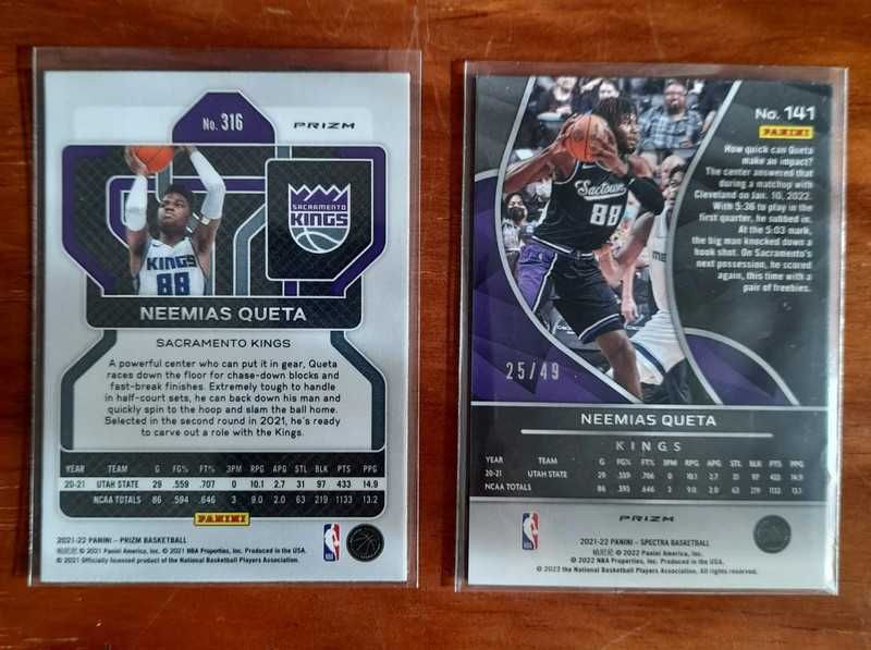 2021 Panini Prizm (Gold Red Wave) #316 Neemias Queta