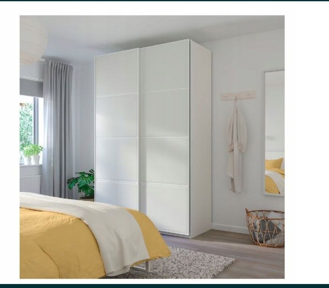 Płyty biale szafą ikea pax 75x236