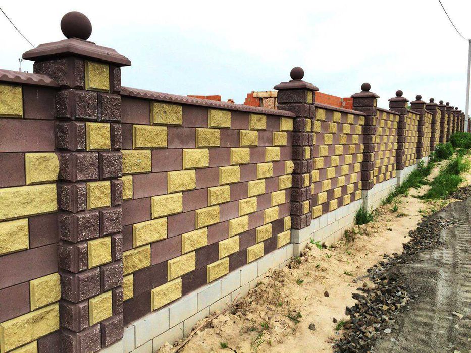 блок модульний | Декоративний блок| заборний блок| Рваний камінь