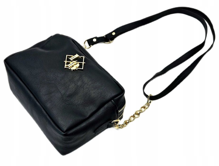 LAURA BIAGGI Torebka Damska Listonoszka Skórzana Na Ramię Pasek Beżowa