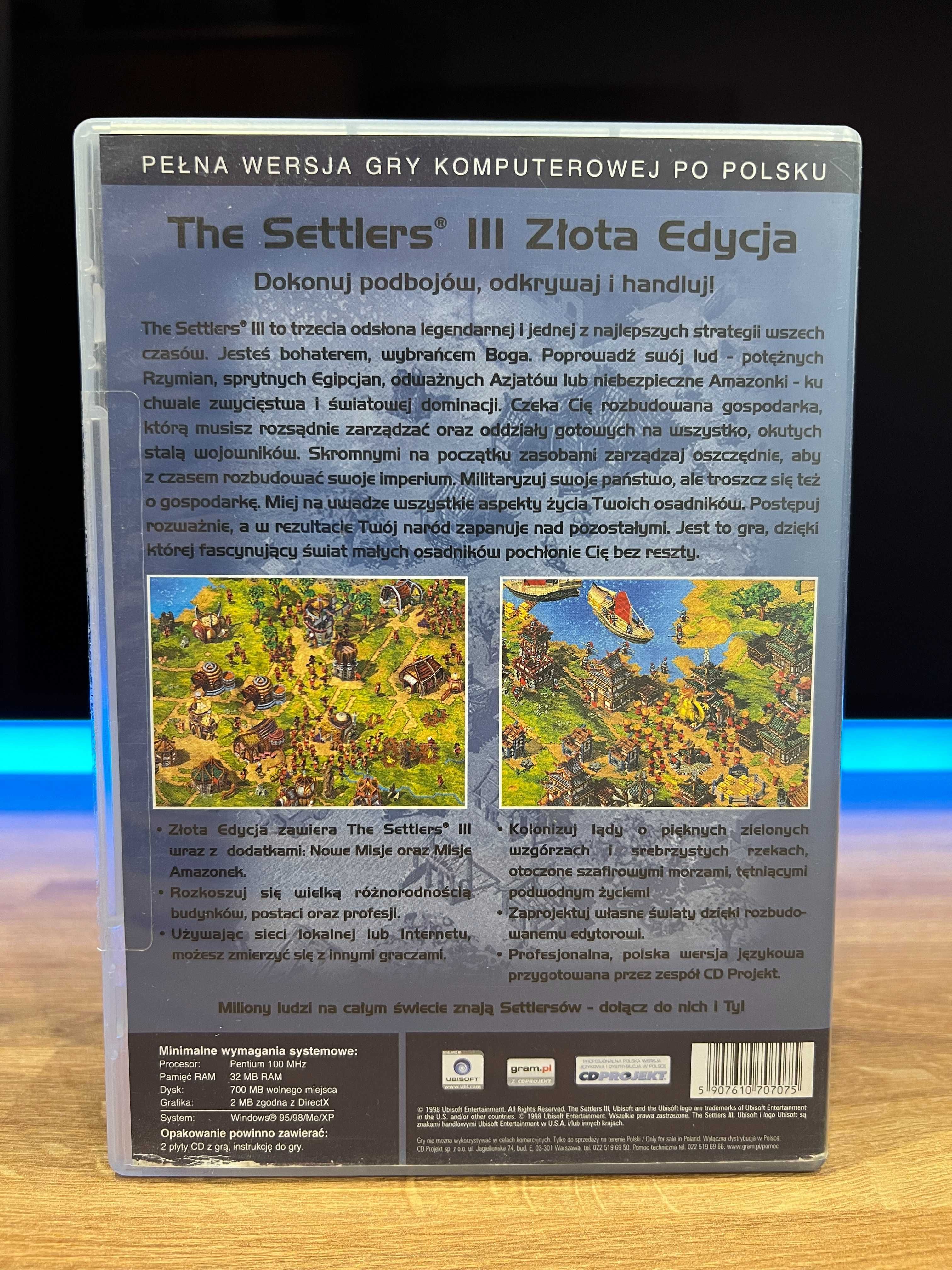 The Settlers III 3 Złota Edycja (PC PL 1998) wydanie eXtra Klasyka