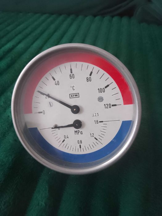 Termo Manometr temperatury kotła i ciśnienia 0-120 °C 0-1,6 MPa