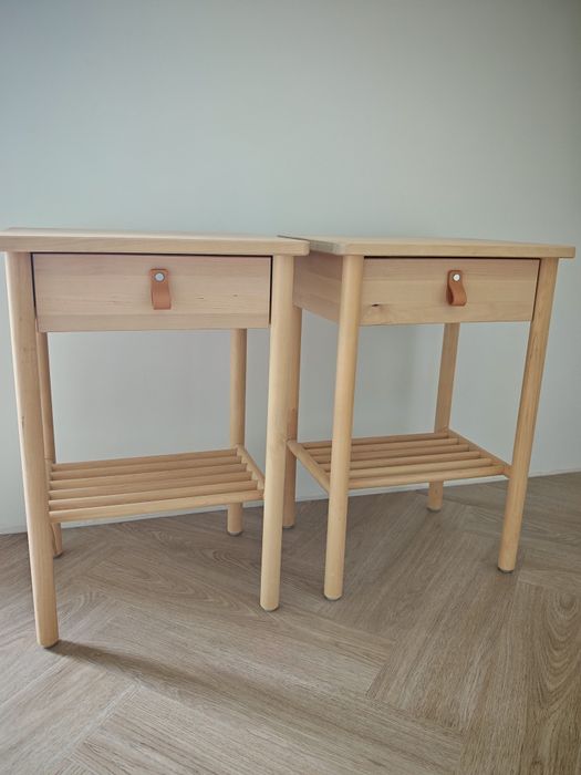 IKEA BJORKSNAS 2 Stoliki nocne brzoza nowość  48x38 cm