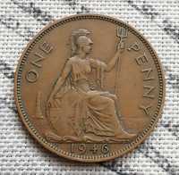 Stara moneta kolekcjonerska 1 Pens 1946 Wielka Brytania Anglia